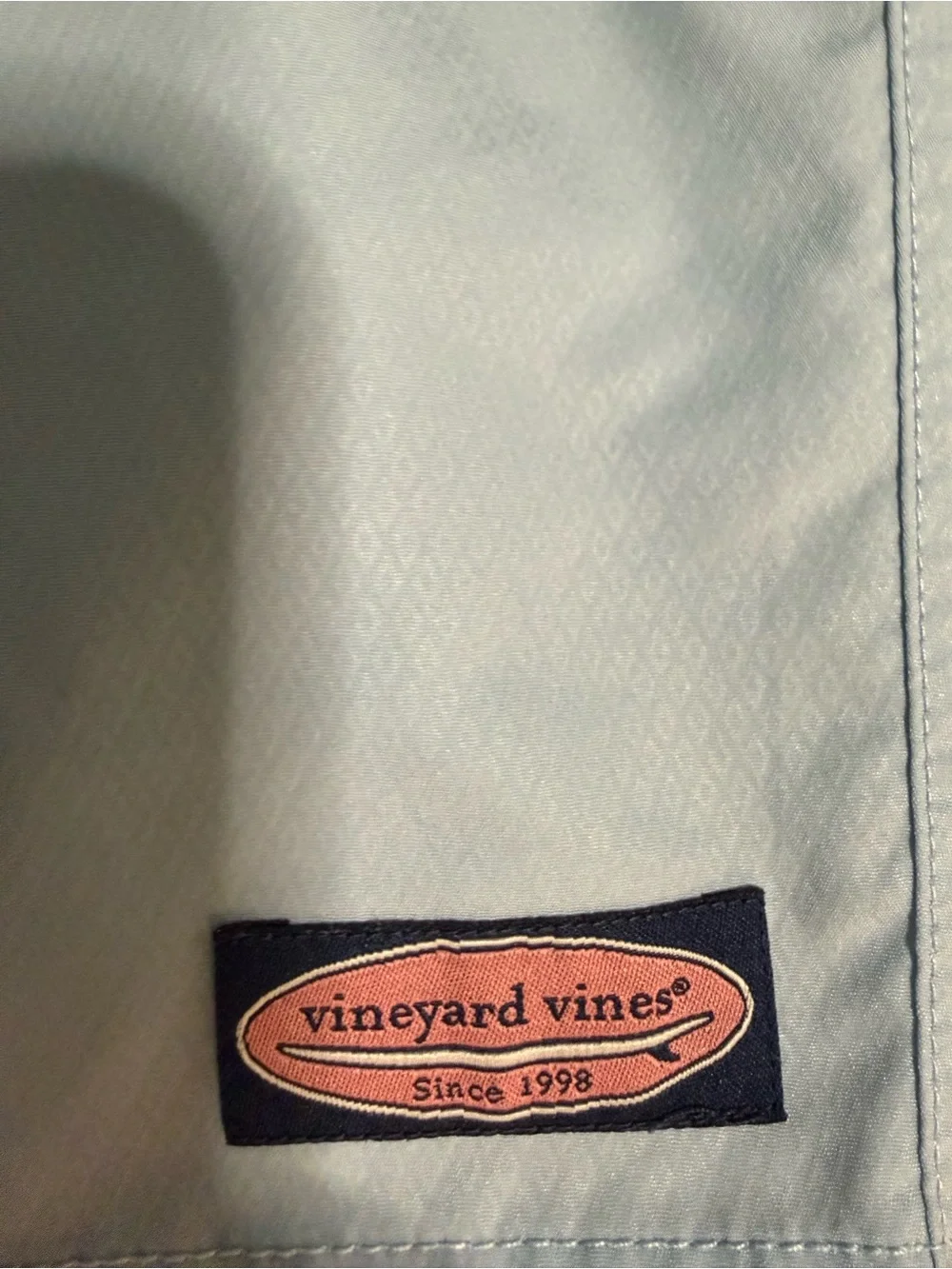Vineyard Vines Board Shorts Men’s 34 Blue Green Stripe Swim Trunks